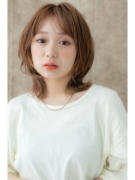 モッズヘア 上尾西口店(mod's hair) カーキベージュハッシュカット小顔ウルフボブY上尾10代20代30代