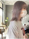 ラベンダーグレージュ×ブリーチ×顔まわりレイヤー【四日市】