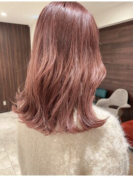 ジャム(Jam) レイヤーミディアムボブ×春色コーラルピンクカラー★中村大輔