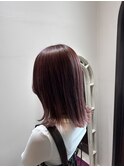 ピンクベージュ×髪質改善カラー