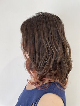 ロカ(Roca) ロングレイヤー×ピンクベージュ