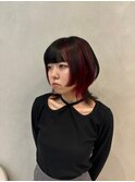 髪質改善＊ウルフ/デザインカラー＊レッドアンブレラカラー