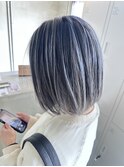 ハイライトカラーミルクティーベージュケアブリーチダブルカラー