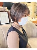 20代30代40代ハイライトハンサムショート前下がりボブアッシュ