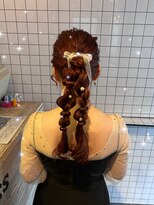 あみ下ろし　あみたらし　結婚式ヘア　お呼ばれヘア　ヘアセット