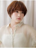アプリコットオレンジ似合わせカットマッシュルームヘアW大宮