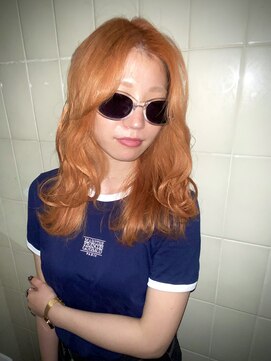 ハビット (habitt) ブリーチリタッチ難波/ケアブリーチ/オレンジブラウン