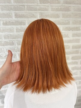 ゴエン(goen hair lounge) 外ハネ オレンジカラー