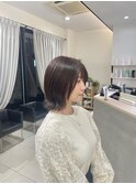 大人可愛いレイヤーボブ×春のトレンドピンクブラウンカラー