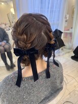 ヘアメイクアンドセットサロン リッコ(Hair make&set salon Ricco)&nbsp;編み込みツイン団子
