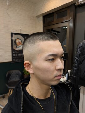 アサノカットブース スキンフェード×坊主風ショートスタイル