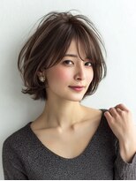 Heart's美人設計と白髪ぼかし専門店 青山表参道店 脱白髪染め/ショートヘア【ハーツ】&nbsp;白髪ぼかし脱白髪染め似合わせショートボブ40代50代60代