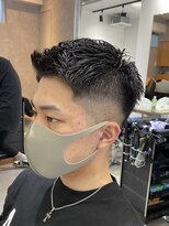 エンネ 新宿(enne) フェード 刈り上げ 夏フェード バーバスタイル 新宿フェード