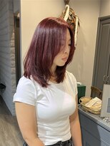 ジゼル 前橋(Giselle)&nbsp;ブリーチなしダブルカラーでボルドーピンク♪