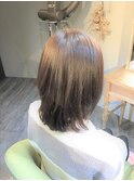 白髪染めでも明るく透明感☆ミセスのクリアアッシュレイヤー♪