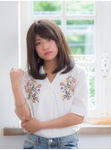内巻き小顔ストレート♪