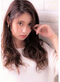 デジタルパーマとくすみブルーのテラコッタミニウルフ小顔ボブ