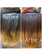 【髪質改善酸性ストレート】Before/After