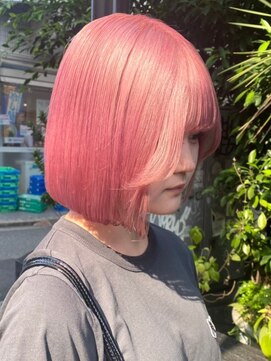 ベレーザ 渋谷(BELEZA) 4626ベビーピンク艶髪ハイトーンカラー韓国ヘアホワイトピンク