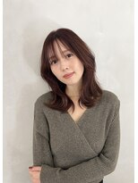 小森谷,切りっぱなしボブエアリーロング美髪ピンクブラウンg48