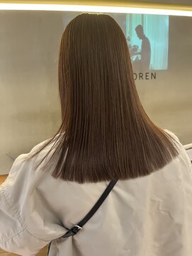 ローレンジウ(LOREN JU) 透明感髪質改善ベージュダブルカラーミルクティーグレージュ