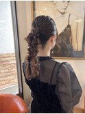 さりげなツインのお呼ばれアレンジ .*。
