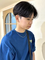 メンズセンターパート　韓国風　ニュアンスパーマ