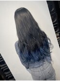 ロング×ブルーグラデーション