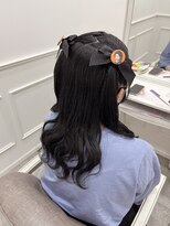 【ヘアメ】推しリボン＊編み上げハーフツイン＊新井