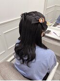【ヘアメ】推しリボン*編み上げハーフツイン*新井