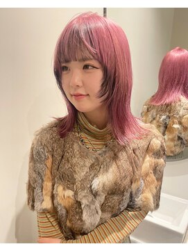 ニコフクオカヘアーメイク(NIKO Fukuoka Hair Make) 《NIKO》落ちる黒で作るハイトーンデザインカラー×レイヤー♪