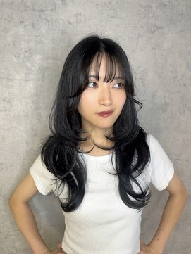 リンクミリ(Link mili) 【ハッシュカット】ザクザクレイヤー/ブルーブラック