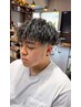 ツイストスパイラルパーマ・カット・顔そり・シャンプー　16830円