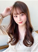 韓国ヘア/レイヤーカット/前髪あり/20代30代/ネビージュ