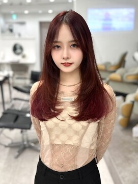 アマトウキョウ アユンチェ(AMA TOKYO×AYUNCHE) 前髪顔まわり韓国ヘアレイヤーカットサイドバンク2wayバンク韓国