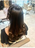 編み込みヘア
