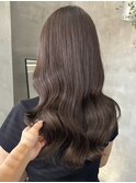 オリーブグレージュ、ワンホンヘア、くびれ巻き