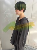 デザインカラー/深みグリーン/ボブ