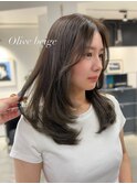 くすみオリーブベージュ/レイヤーカット/似合わせカット/*