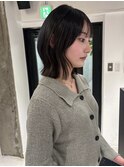 切りっぱなしボブ外ハネボブフェイスレイヤー