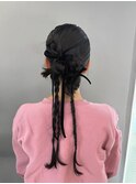 韓国顔まわりレイヤーカットグレージュオリーブベージュブラウン