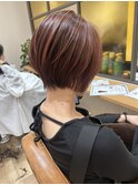 チェリーピンクショートボブ