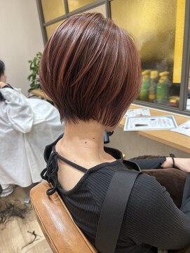 ヘアポケット スタイル店(HAIR POCKET) チェリーピンクショートボブ