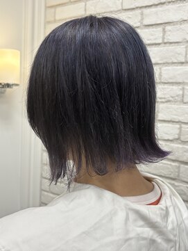 アッシュ 稲田堤店(Ash) ボブ×ブリーチ×寒色カラー