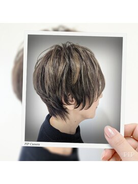 大人の抜け感ハイライトショート。。