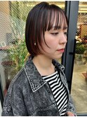 20代30代髪質改善カラーチョコレートブラウン透明感ボブ