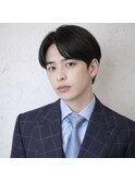 刈り上げツーブロ大人男性センターパートメンズヘア
