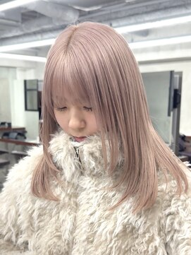ニコトウキョウ 新宿(nico TOKYO) ミルクティーピンクホワイトパープルハイトーン韓国ダブルカラー