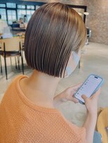 オーガニック アトリエ 大宮(organic+atelier)&nbsp;夏カラーで透明感！大人ミニボブ×ブリーチなしカラー小顔