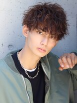 ネイビー(NAVY)&nbsp;波打ち×ツイストスパイラルMIXウェーブパーマ